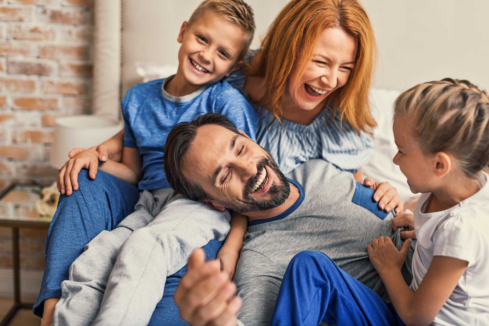 Happy Family with HVAC Comfort